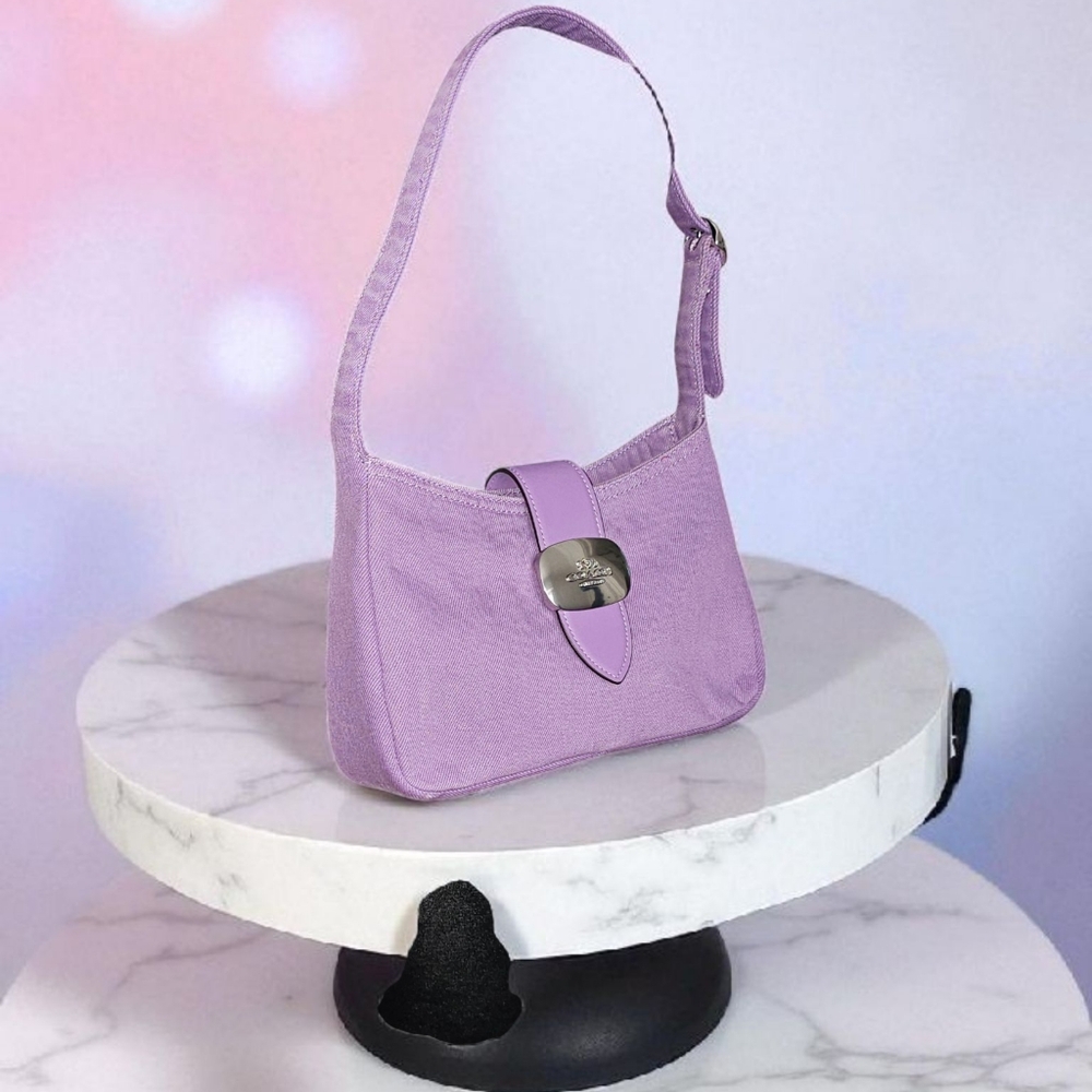 COACH Eliza Lavendar Denim  Shoulder Bag  NWT